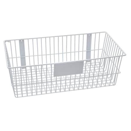 Rack Em Racks RACKEM RACKS 9192-W 24 x 12 x 8 in. Wire Basket - White 9192-W